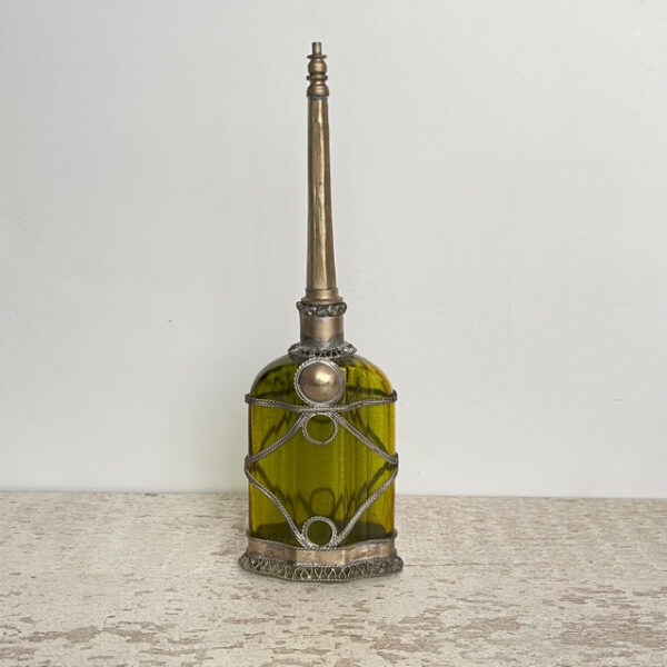 Vintage parfumfles Marrakesh limegroen
