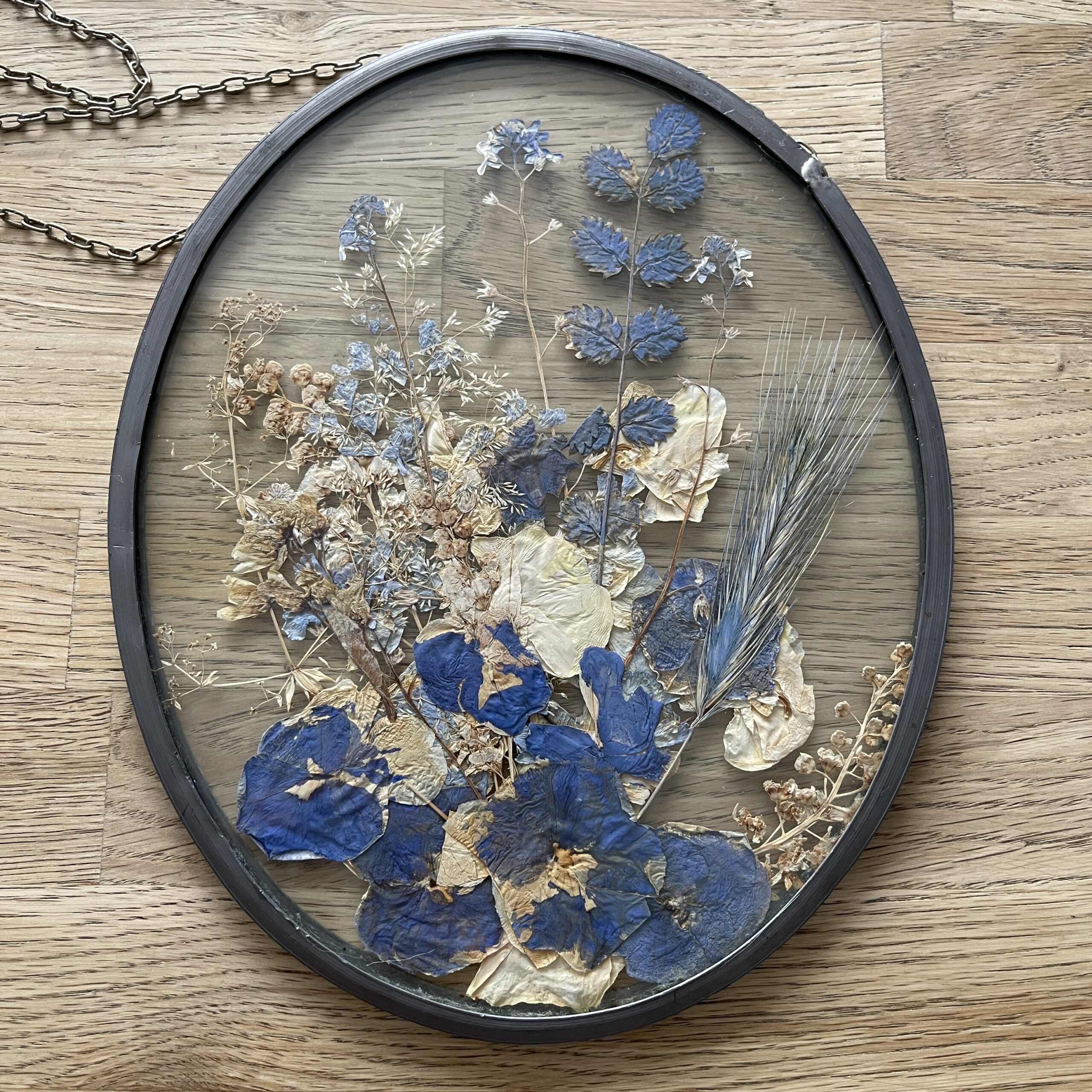 Vintage schilderij droogbloemen - Afbeelding 2