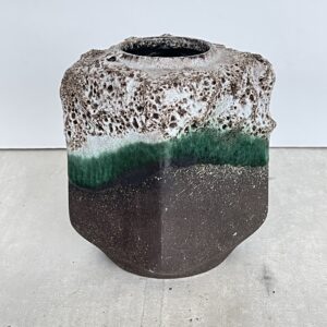 Vintage 70s vaas bruisglazuur