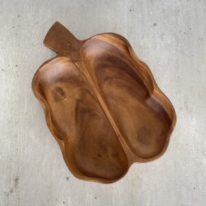 Vintage houten schaal 2-vaks