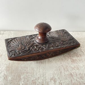 Antiek houten stempel / ink blotter