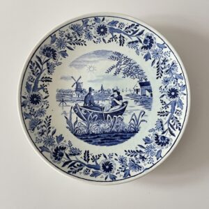 Delft (Boch) wandbord Bootje varen