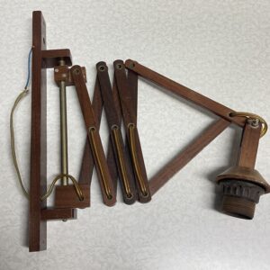 Vintage houten schaarlamp