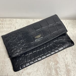 Crocoleren zwarte clutch Osprey London