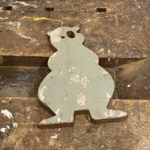 Sloophout snijplank Beer lichtgroen