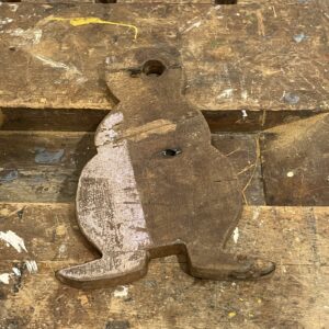 Sloophout snijplank Beer wit/bruin