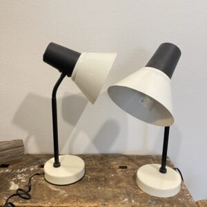 Vintage tafellamp zwart/wit