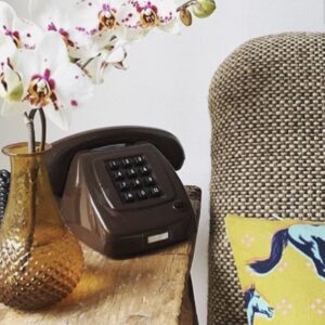 Vintage telefoon bruin 80s