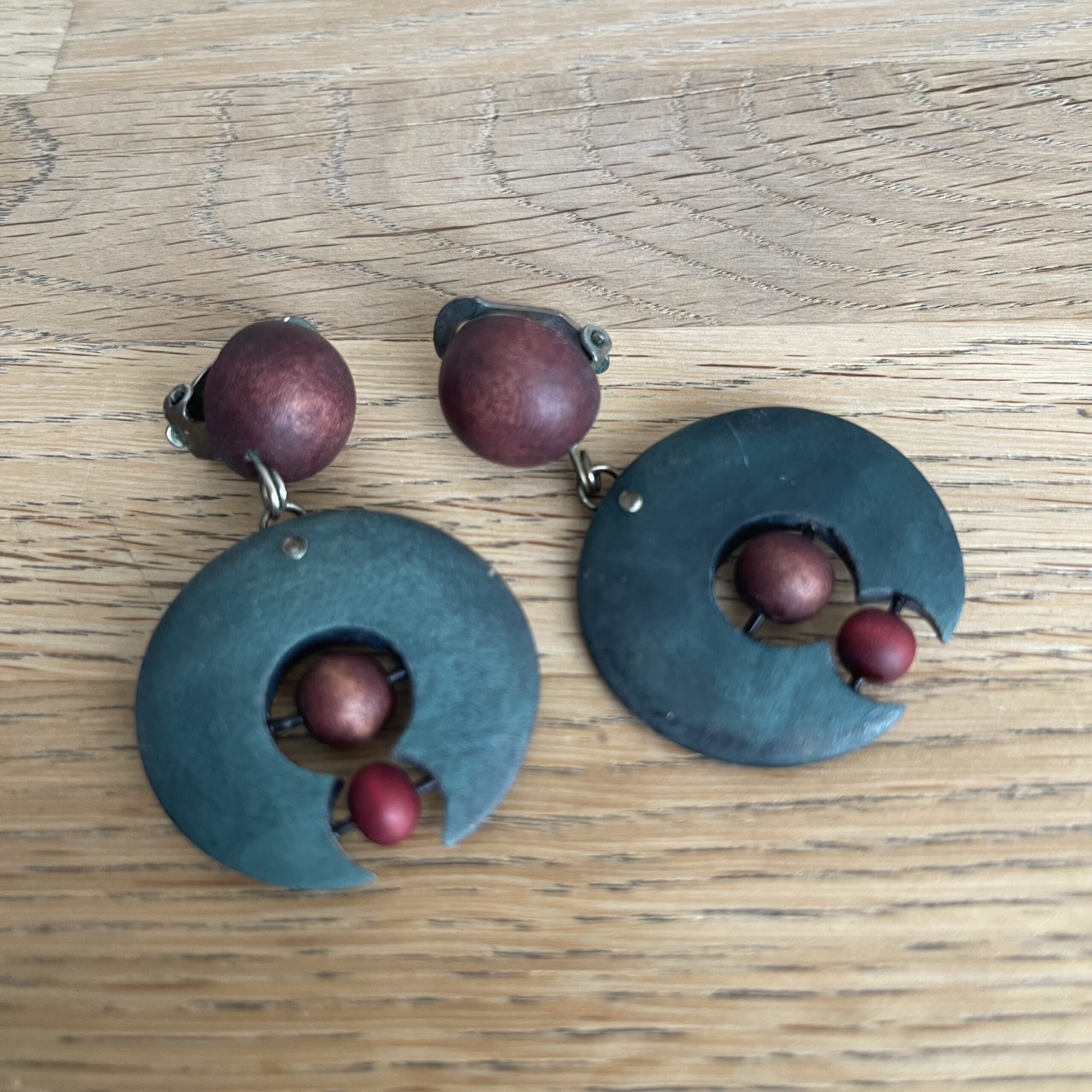Vintage oorbellen Blueberry