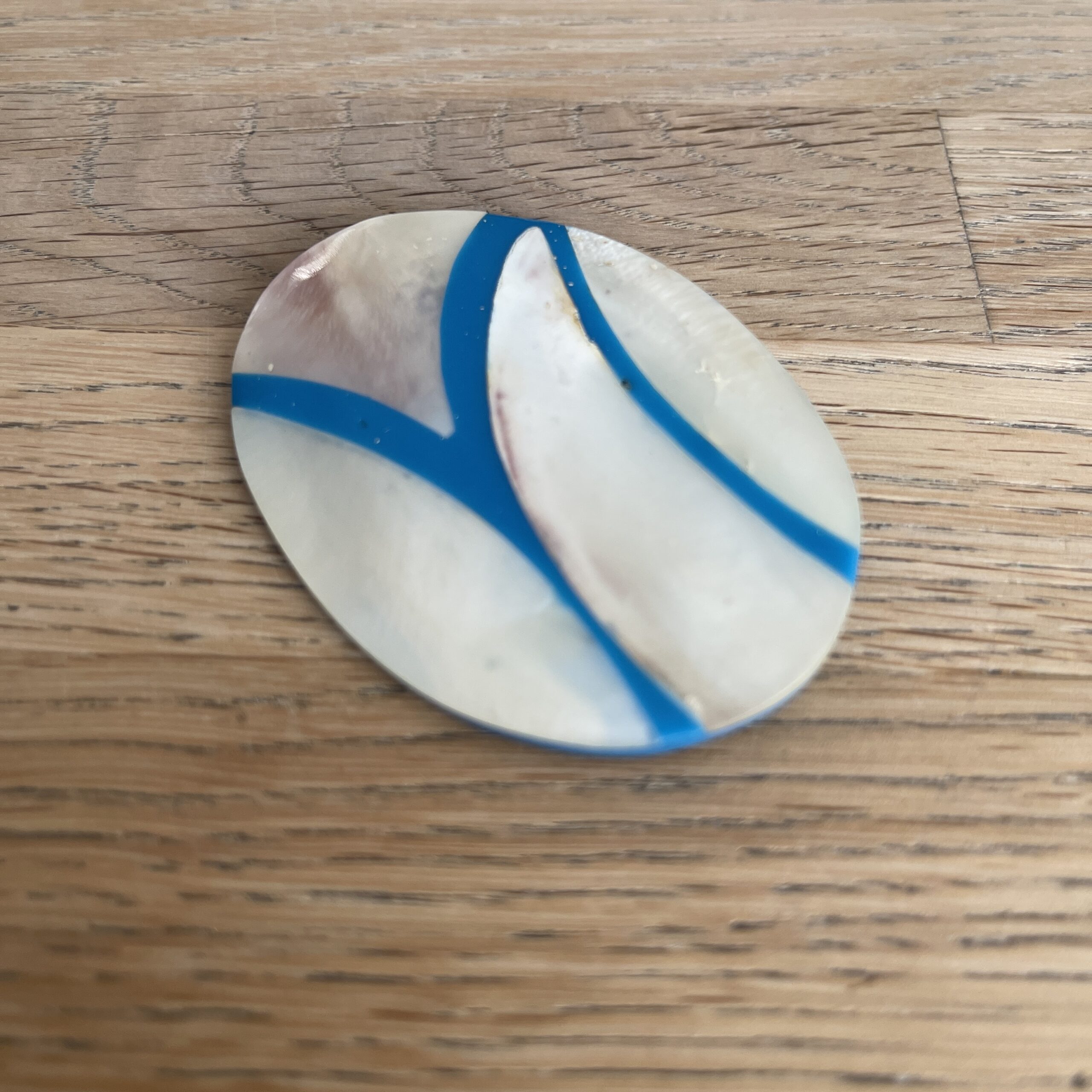 Vintage broche parelmoer - Afbeelding 2